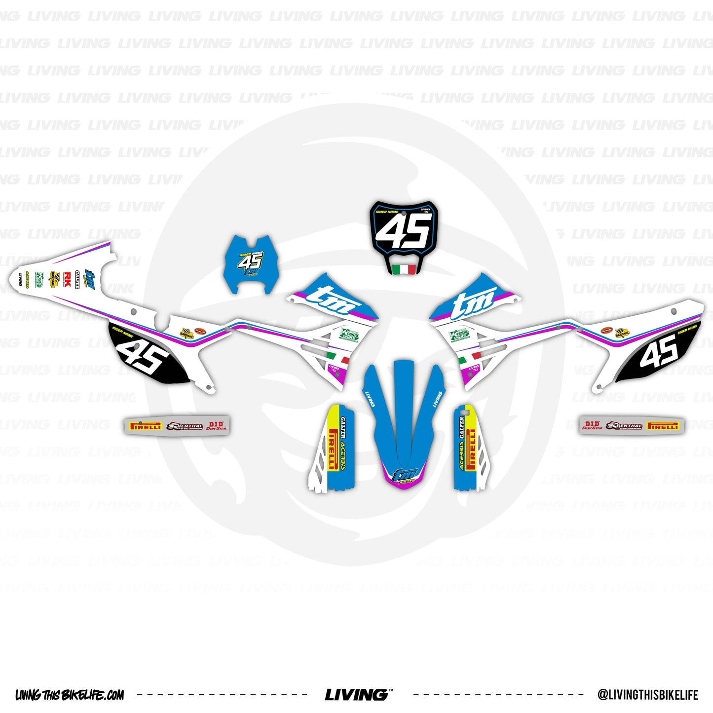 TM Racing Graphics Kit "I Walk The Line"