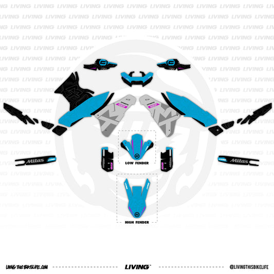 CFMOTO 450MT Graphics Kit "Terrain X Blue"