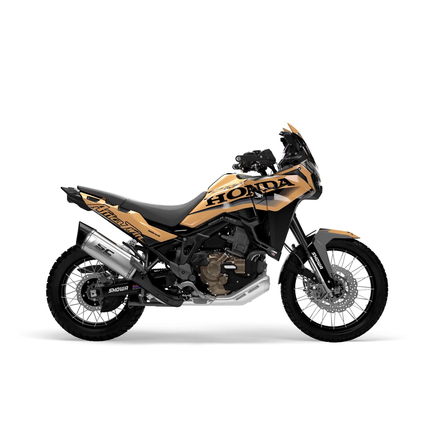 Africa Twin Graphics Kit "Fine Line Brown"
