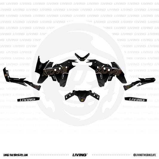 Kove Adventure 800X Graphics Kit "Black & Gold"