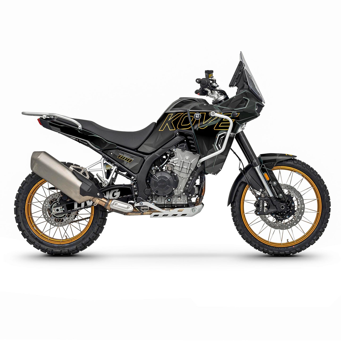 Kit graphique Kove Adventure 800X « Noir et or »