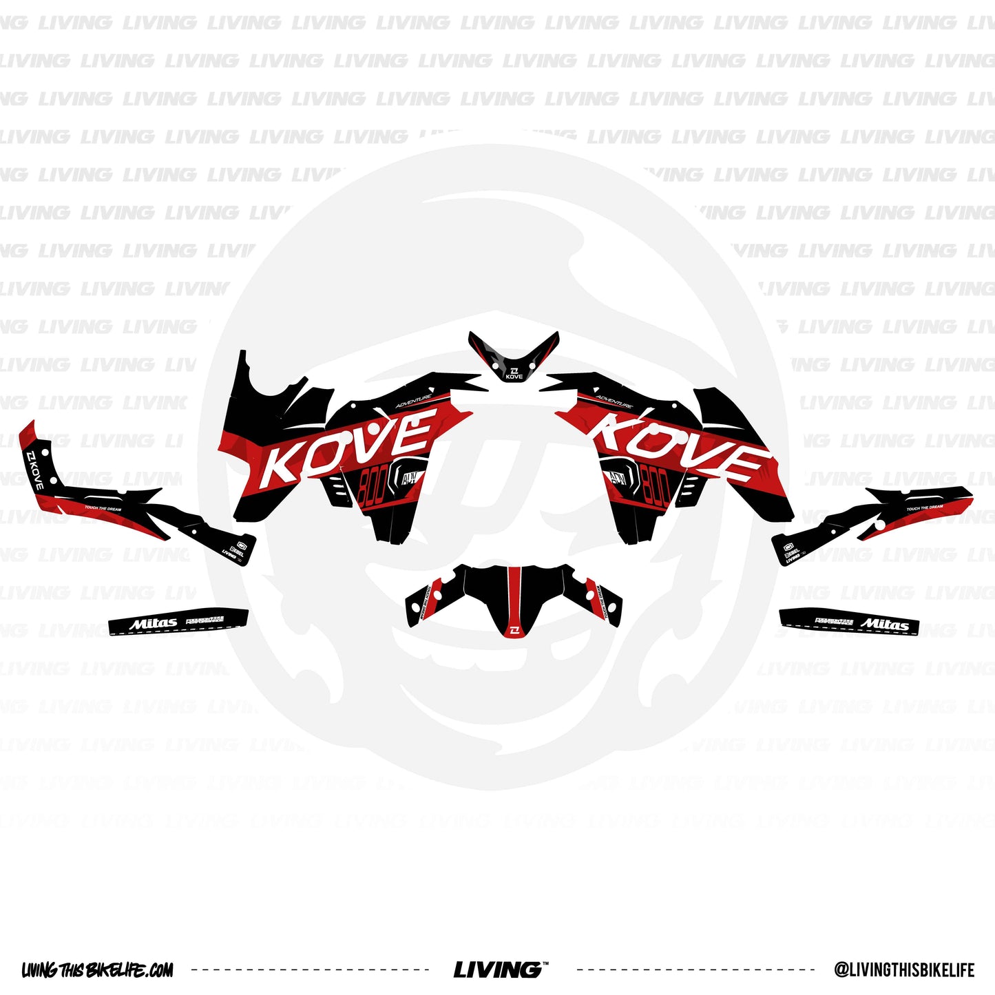 Kove Adventure 800X Graphics Kit "Race"