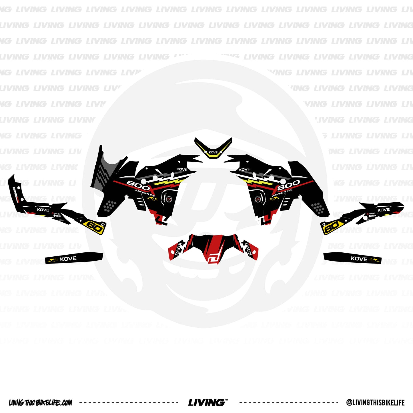 Kove Adventure 800X Graphics Kit "Subi"
