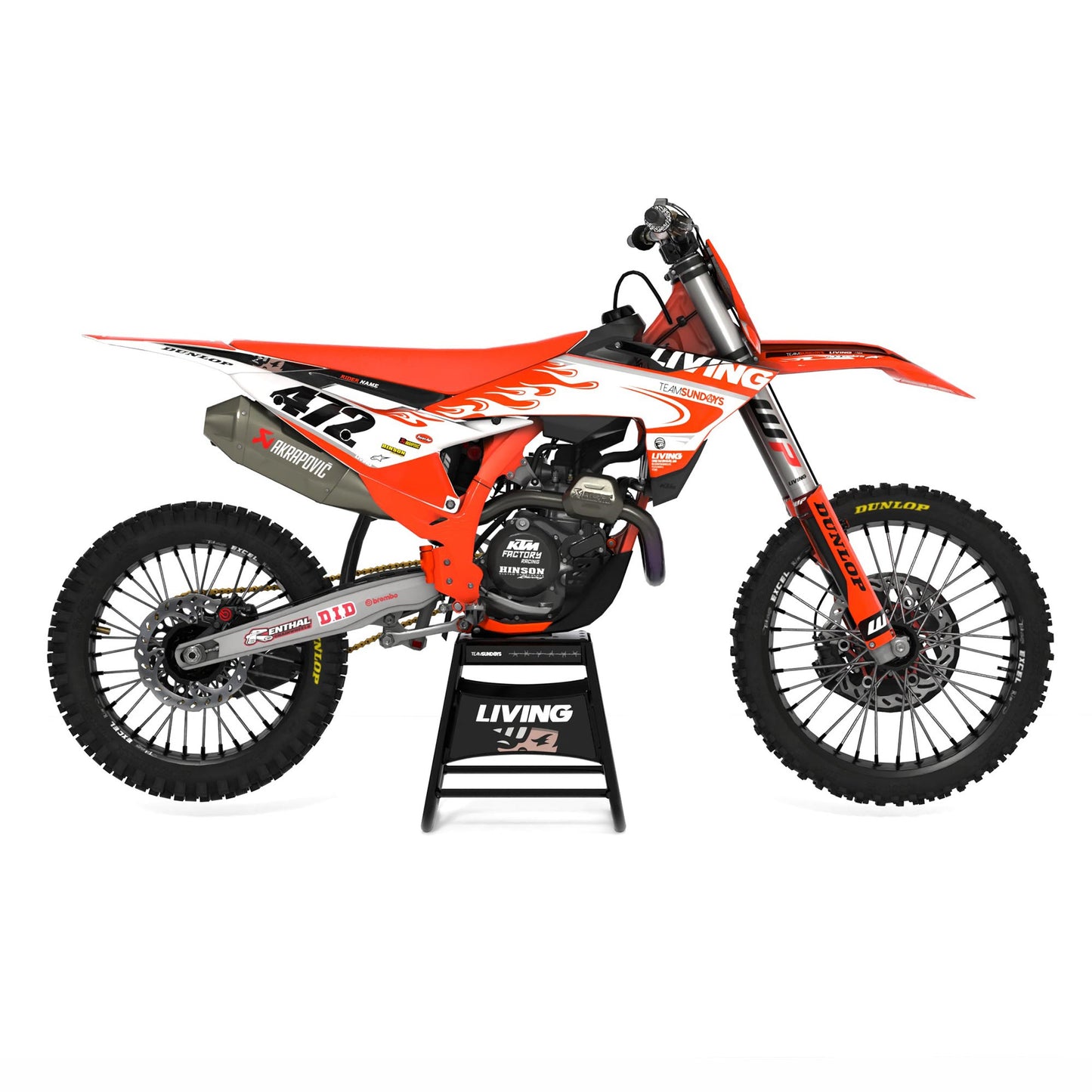 Kit graphique KTM « TS Replica Flames »