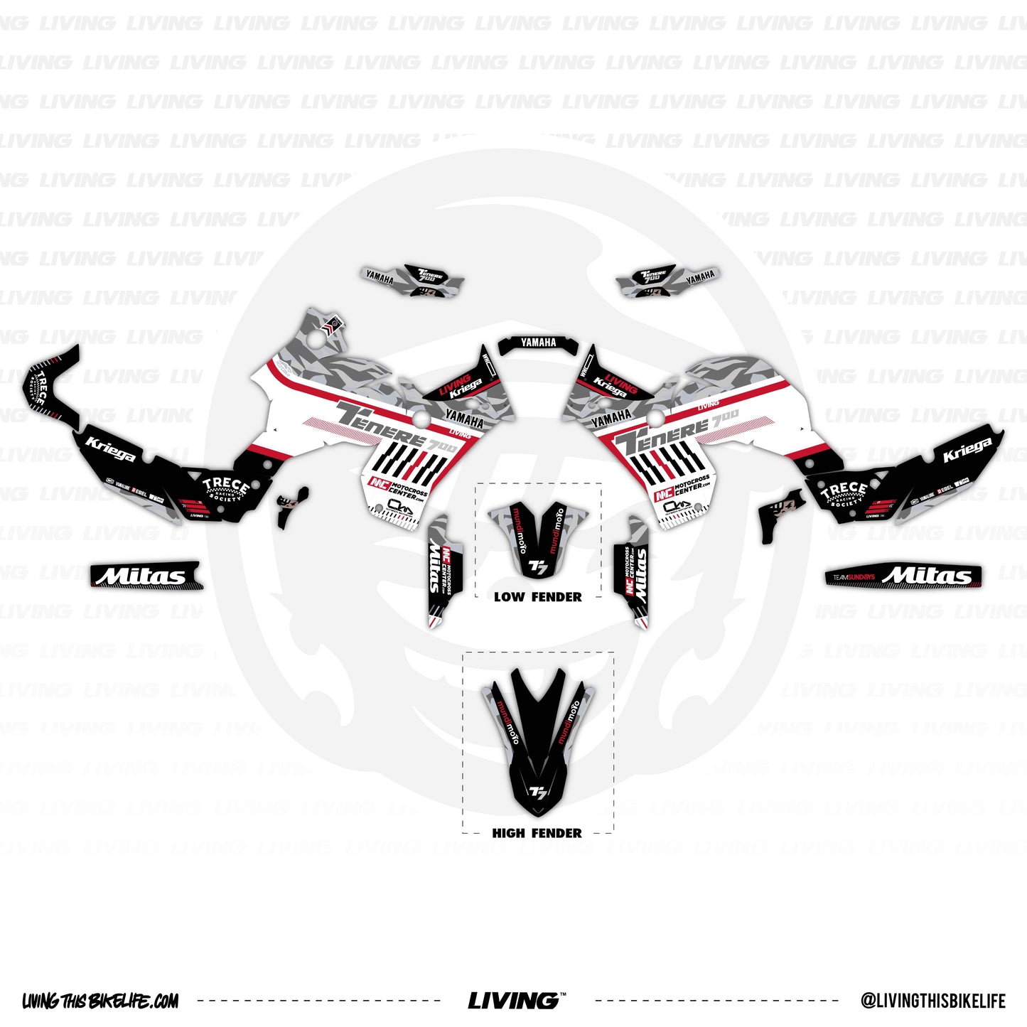 Yamaha Tenere 700 Graphics Kit "Pol Tarres Artic"