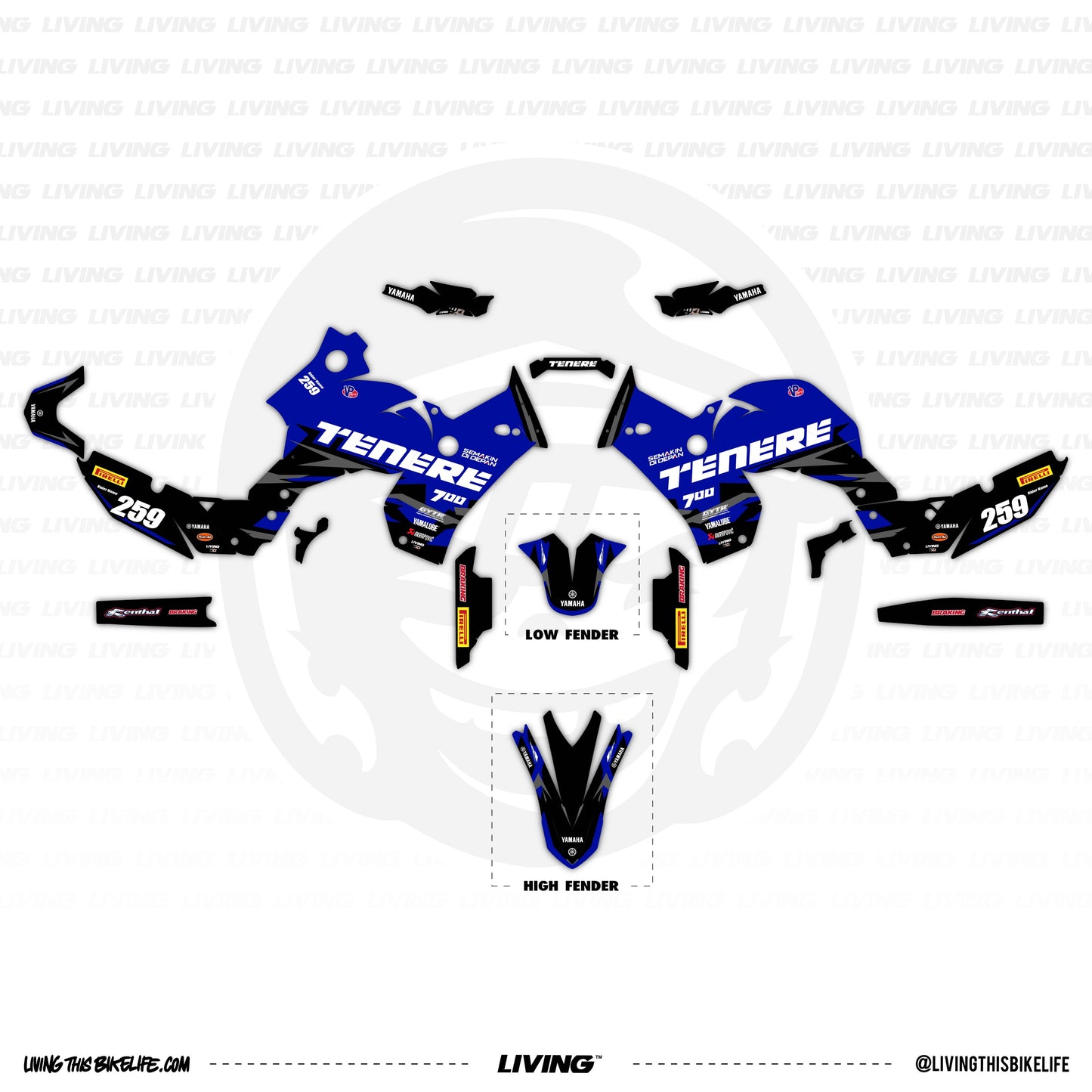 Yamaha Tenere 700 Graphics Kit "Factory"