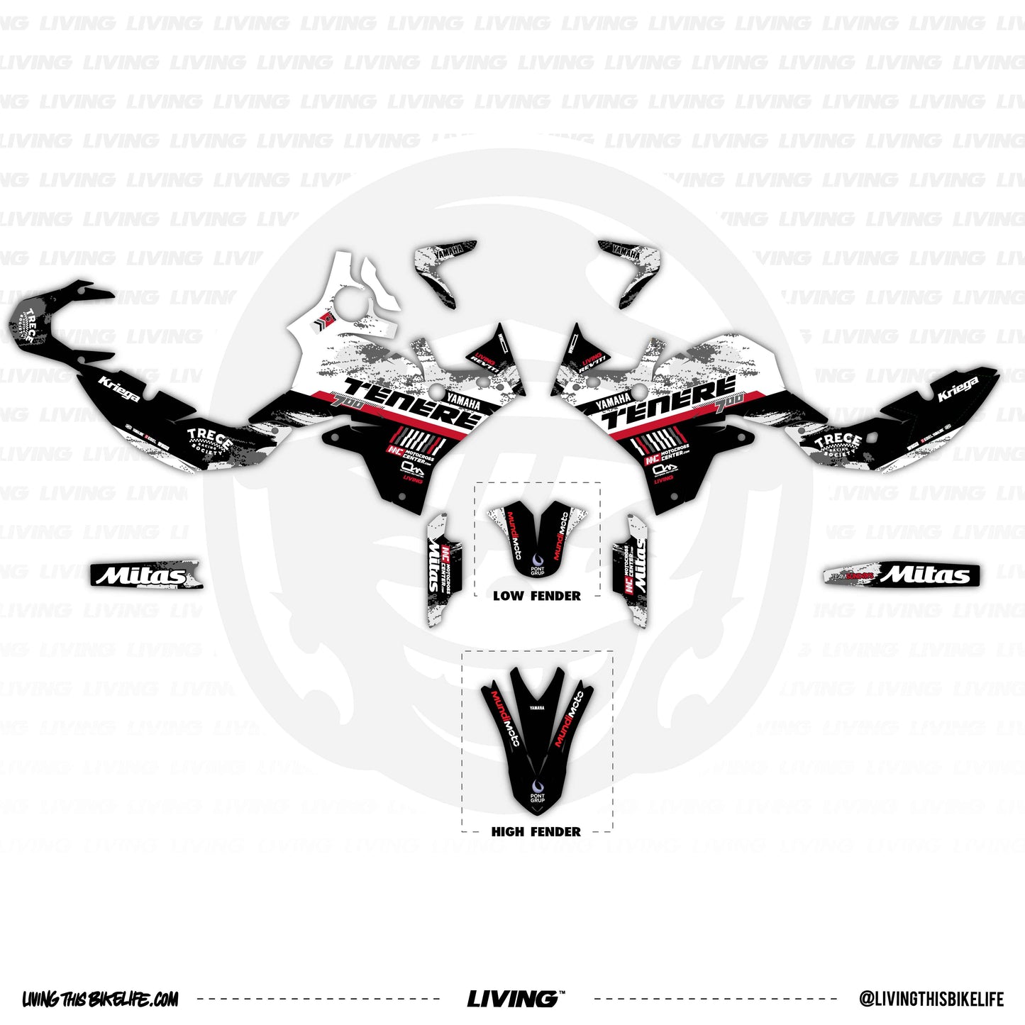 Yamaha Tenere 700 Graphics Kit "Pol Tarres Erzbergrodeo"