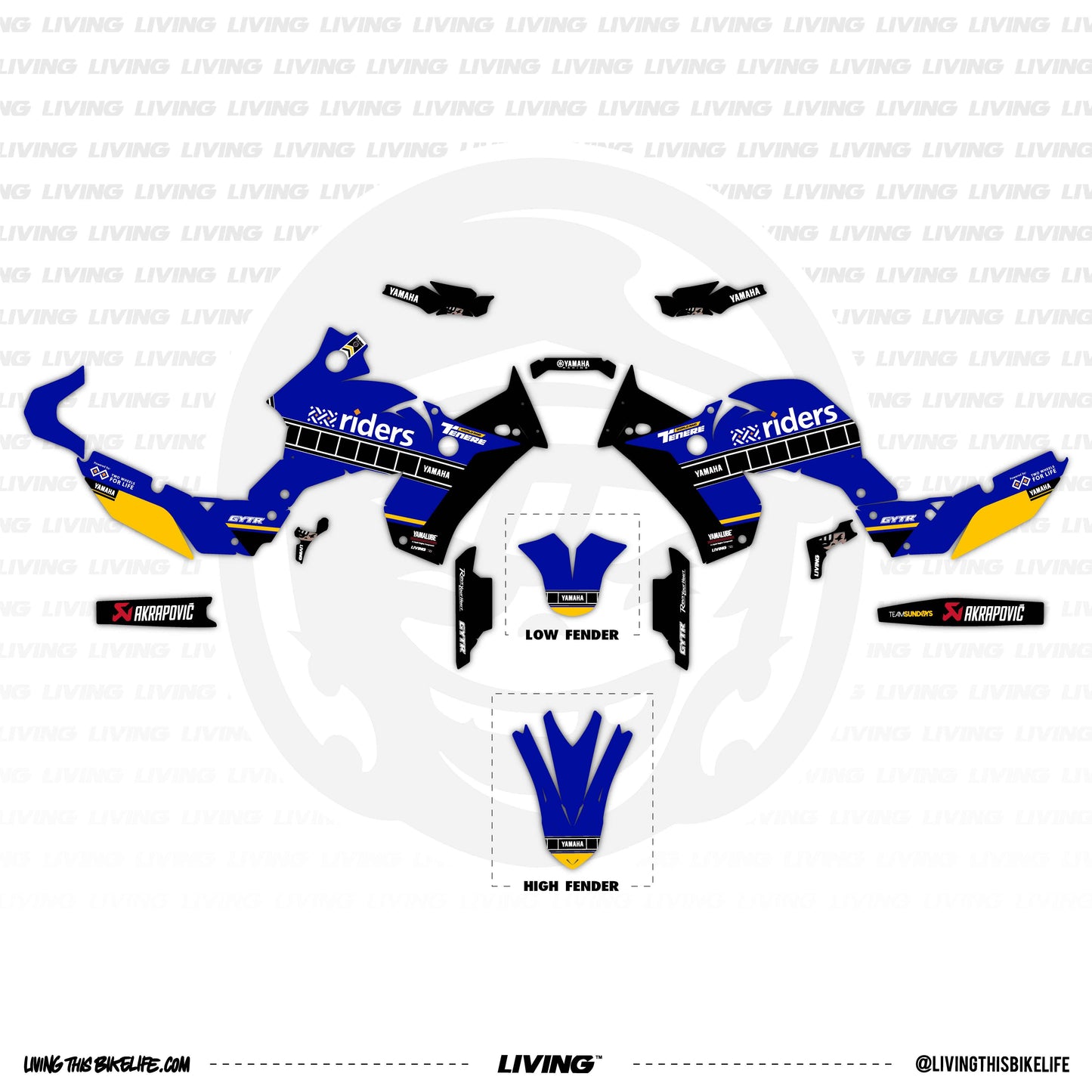 Yamaha Tenere 700 Graphics Kit "Pol Tarres Rally Team 2022"