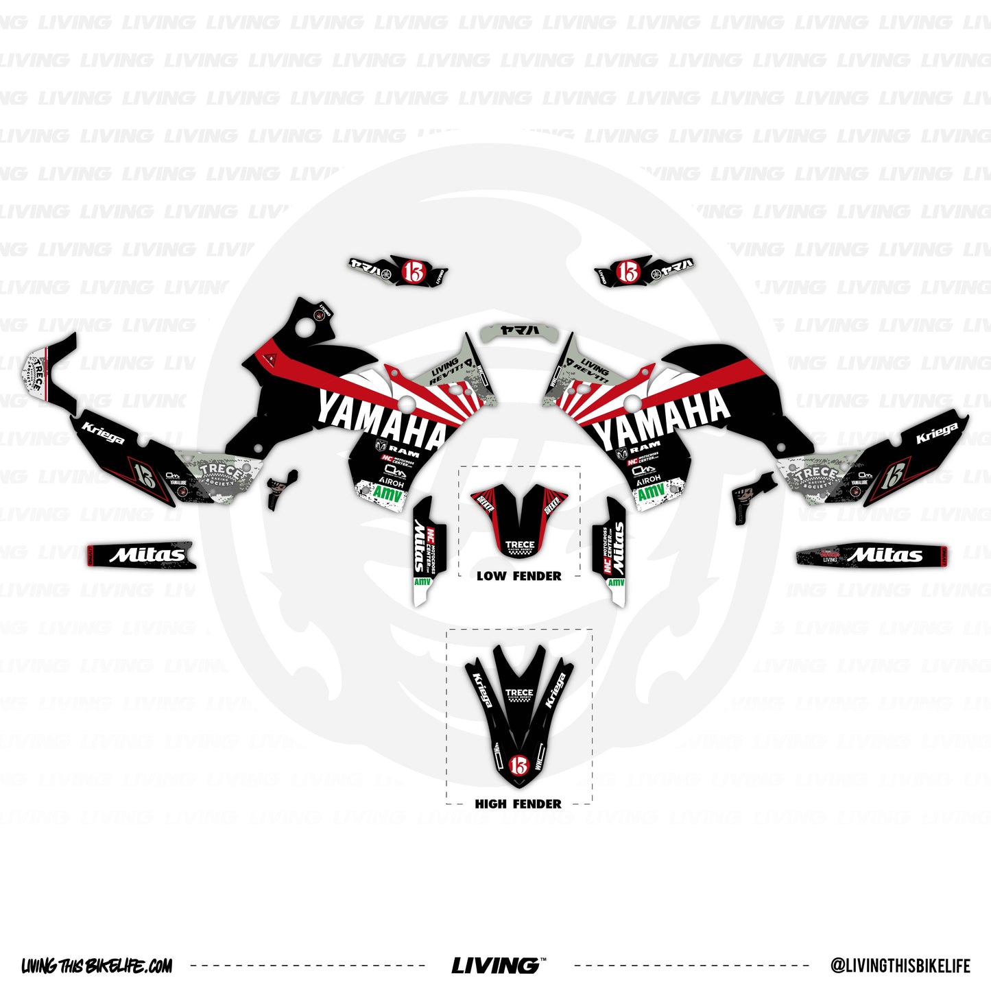 Yamaha Tenere 700 Graphics Kit "Pol Tarres Rising Sun"