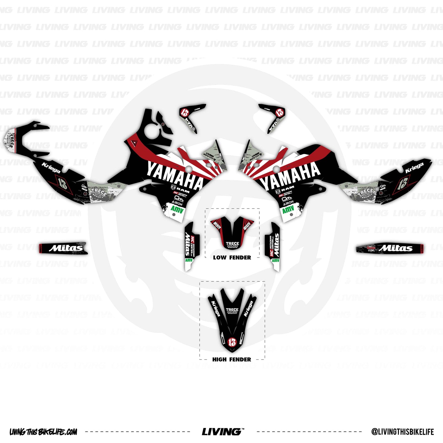 Yamaha Tenere 700 Graphics Kit "Pol Tarres Rising Sun"