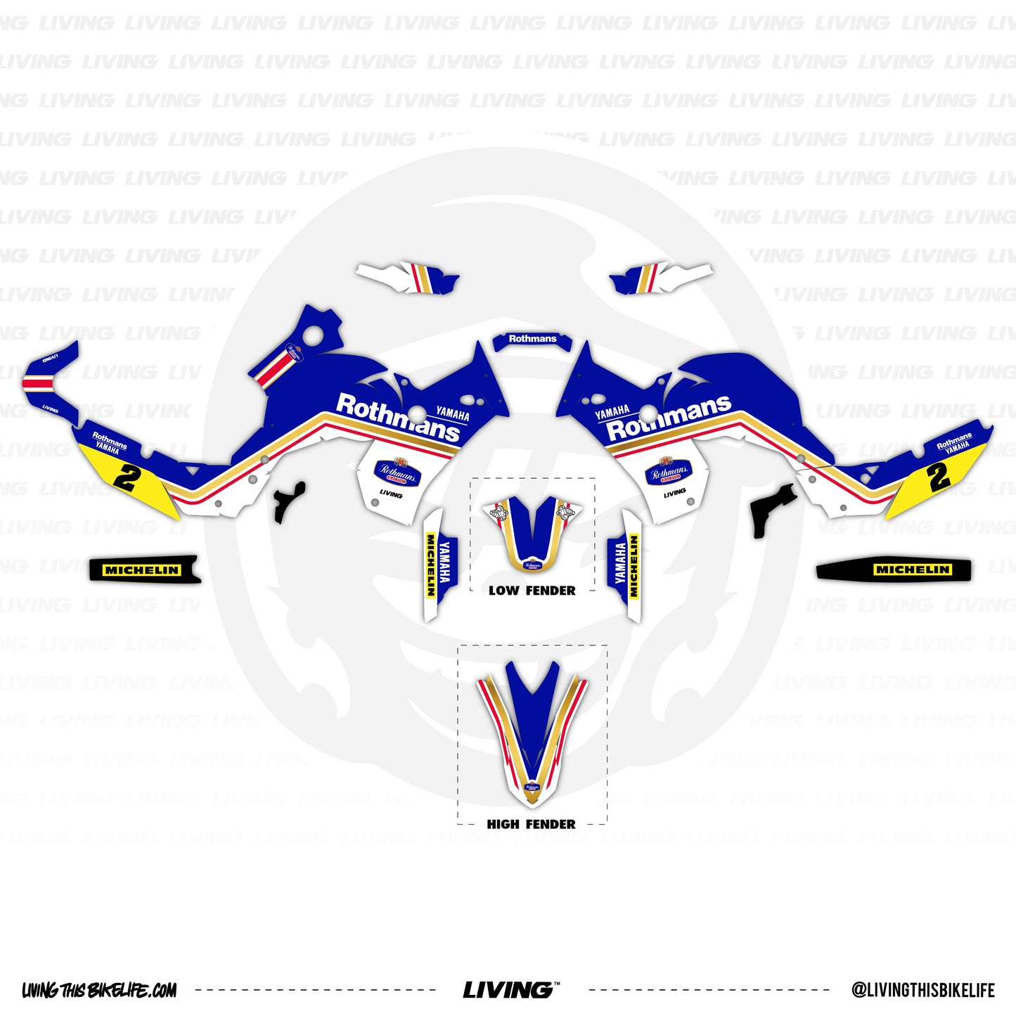 Yamaha Tenere 700 Graphics Kit "Rothmans"