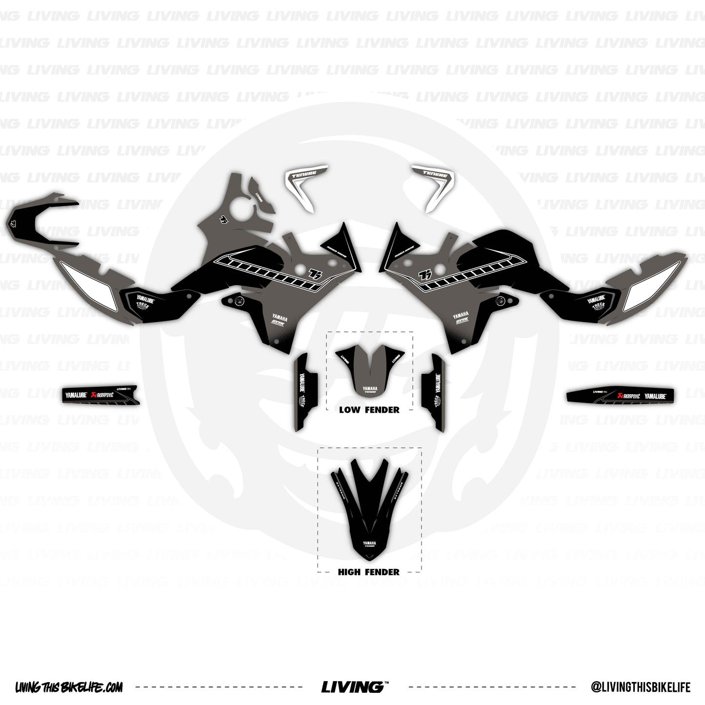 Yamaha Tenere 700 Graphics Kit "Timeless Grey"