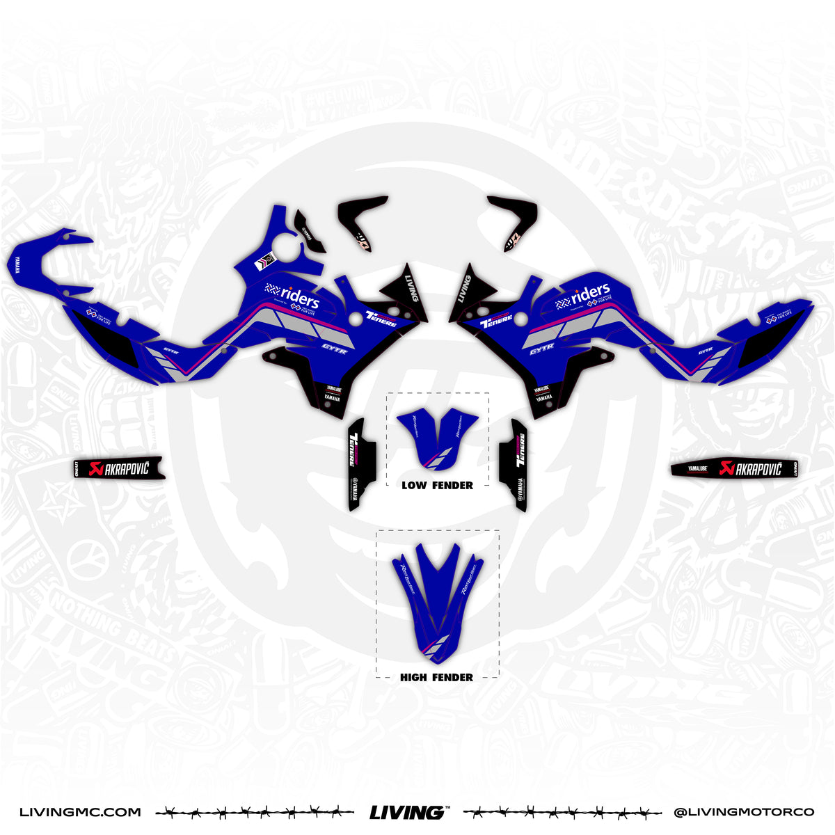 Yamaha Tenere 700 World Raid Kit d'Adhesius "Erzbergrodeo"