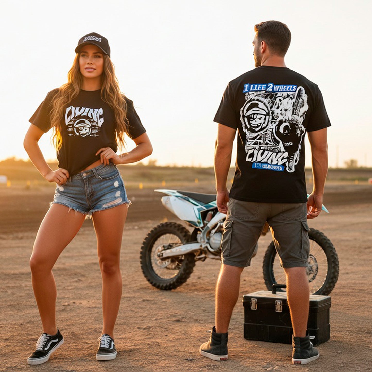 "1 Life 2 Wheels" T-Shirt