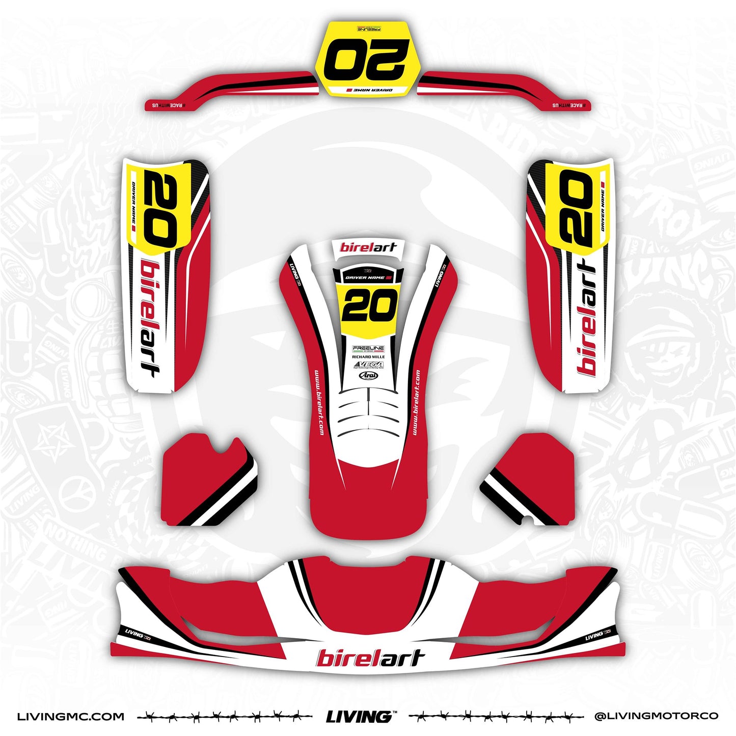 Birel ART Kart Graphics Kit "Factory Racing"