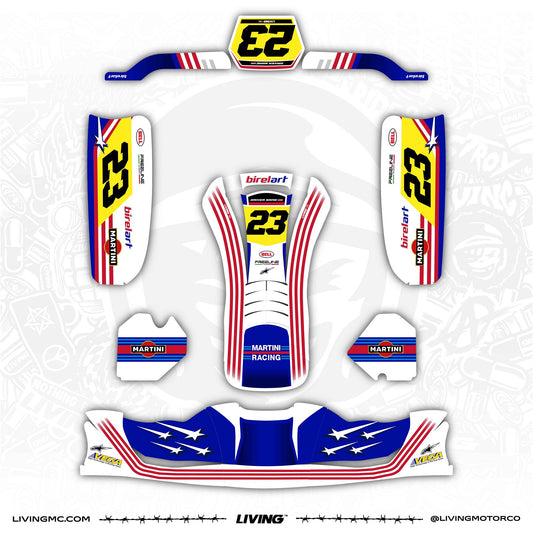 Birel ART Kart Graphics Kit "Martini Racing"