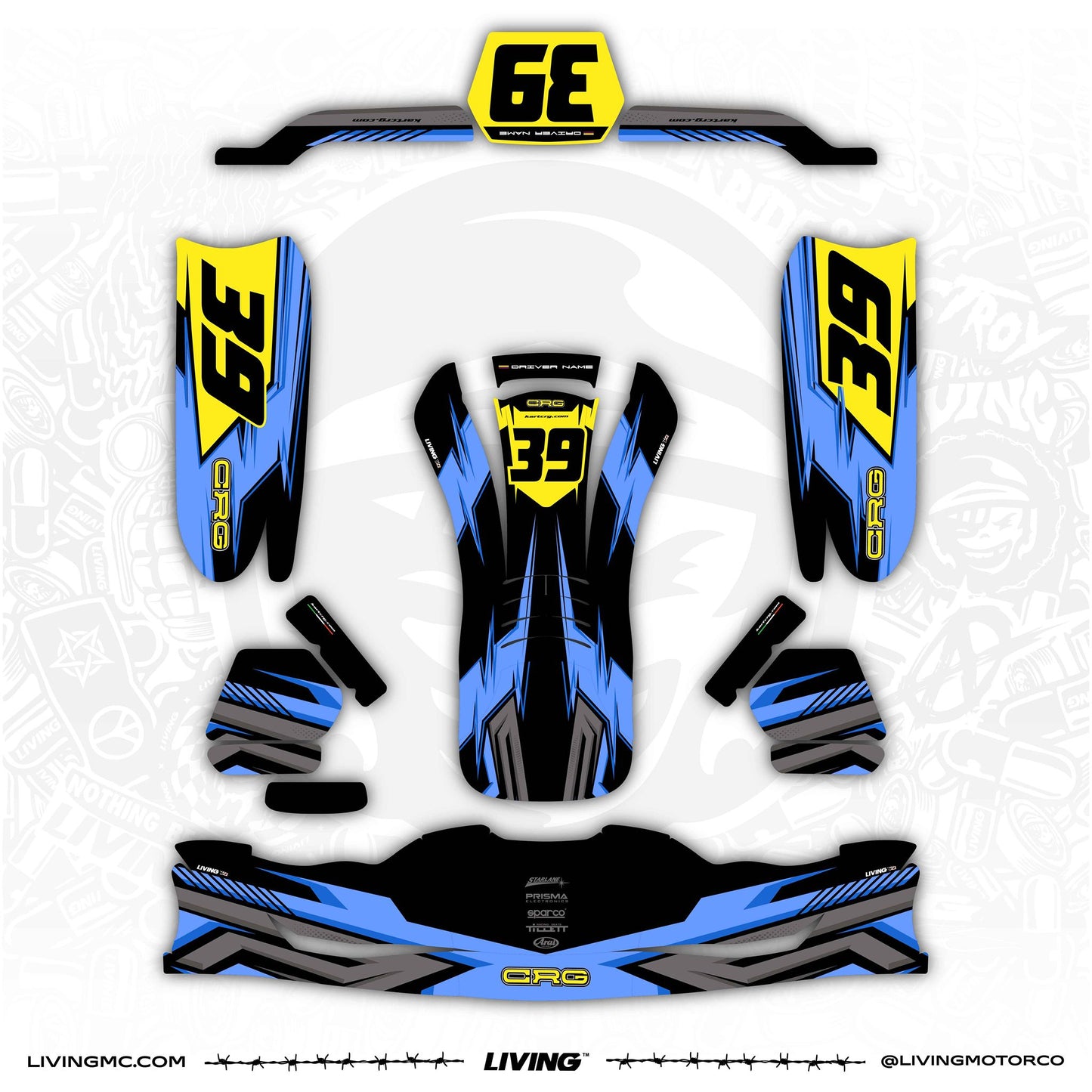 CRG Kart Graphics Kit "Pryzm"