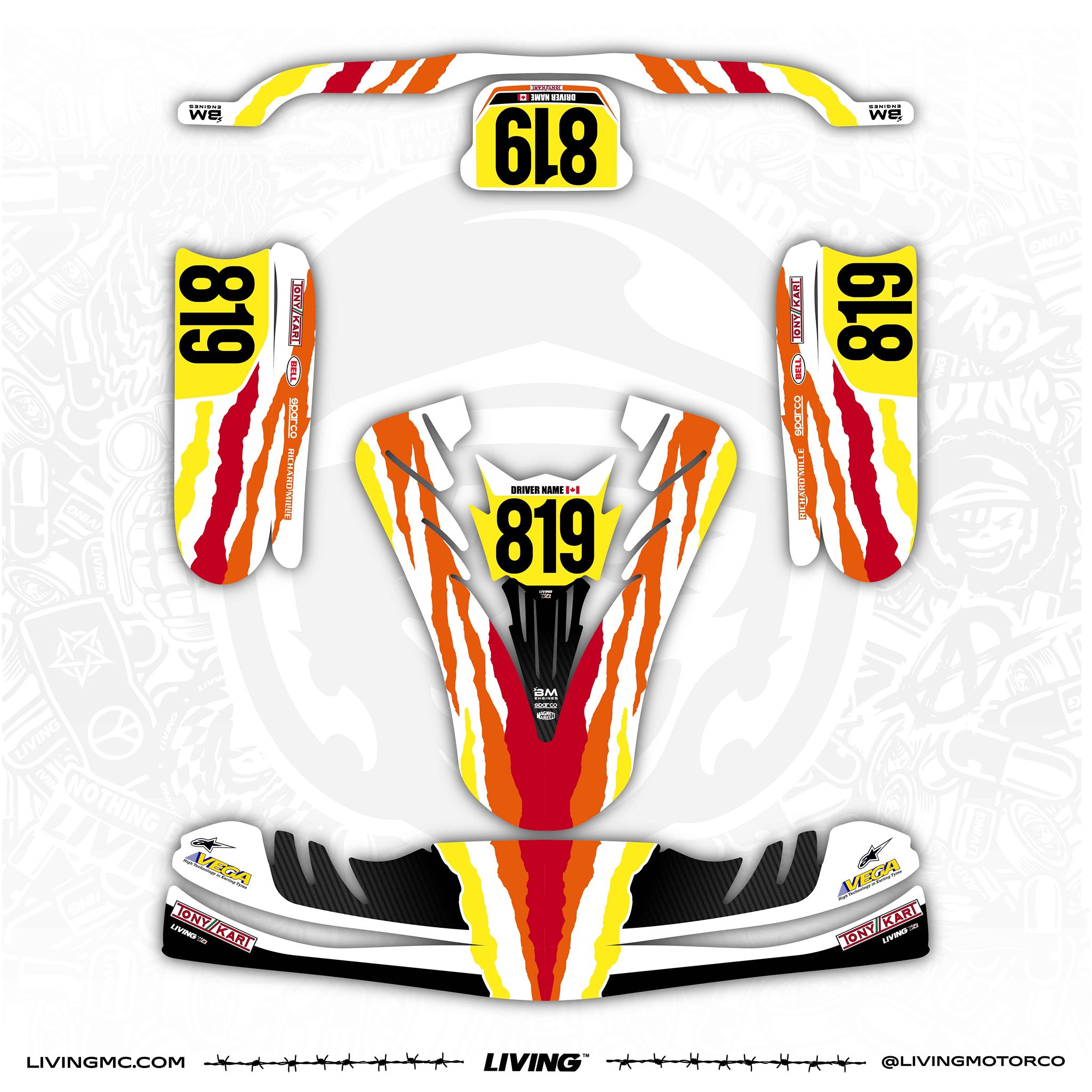 TONY KART カウルセット Tony Kart Kart Graphics Kit 