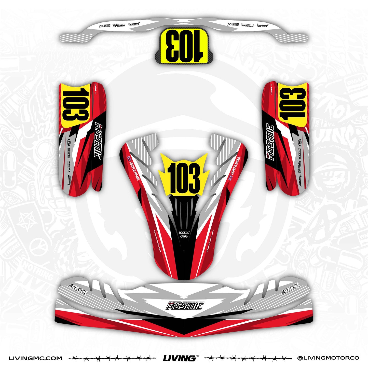 Kosmic Kart Kit d'Adhesius "Tartar"