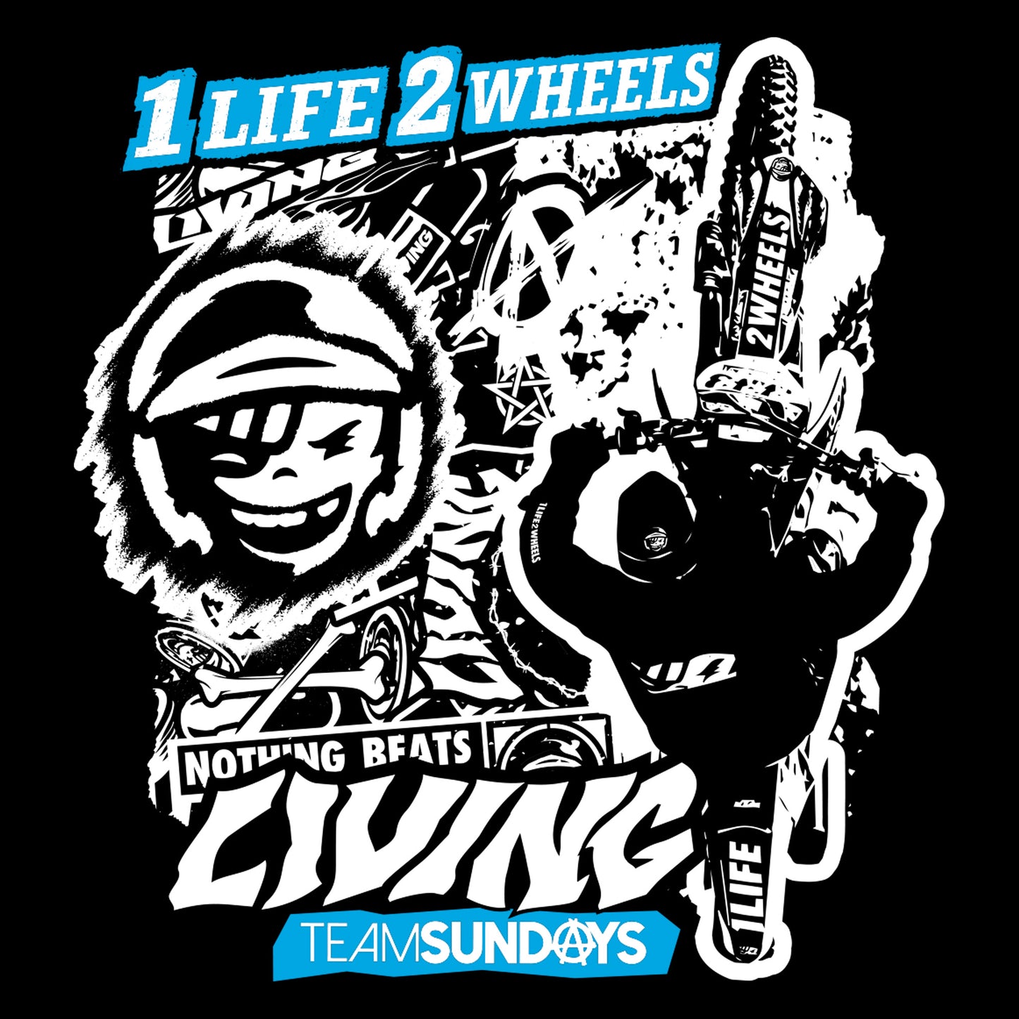 "1 Life 2 Wheels" T-Shirt
