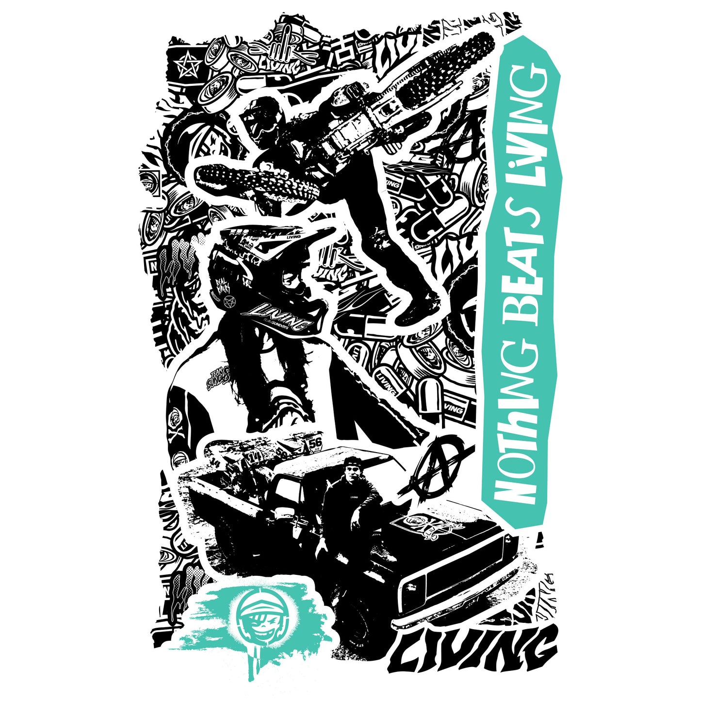 "Nothing Beats Living" T-Shirt