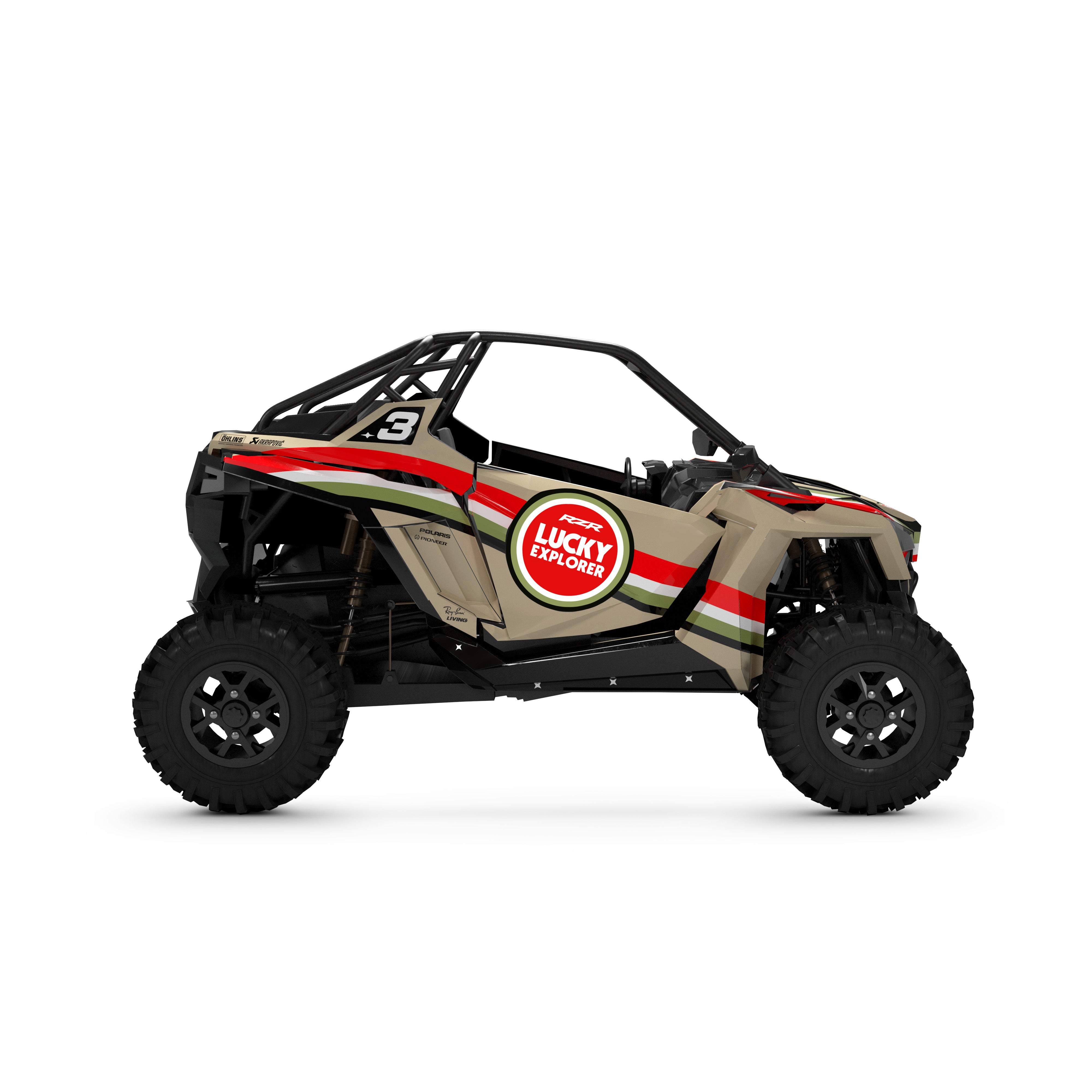 Polaris Graphics Kit "Lucky Explorer" LIVING THIS BIKELIFE