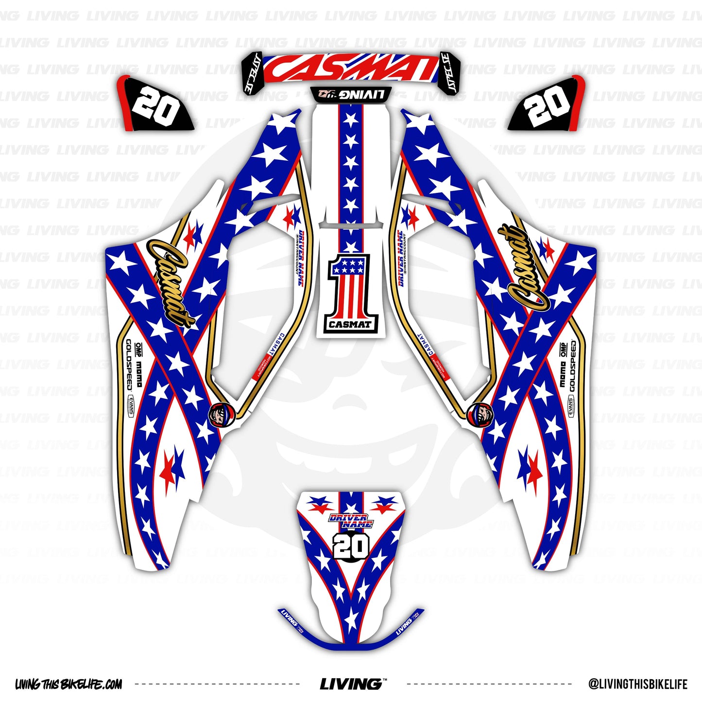 Kit graphique Casmat « Hommage à Knievel »