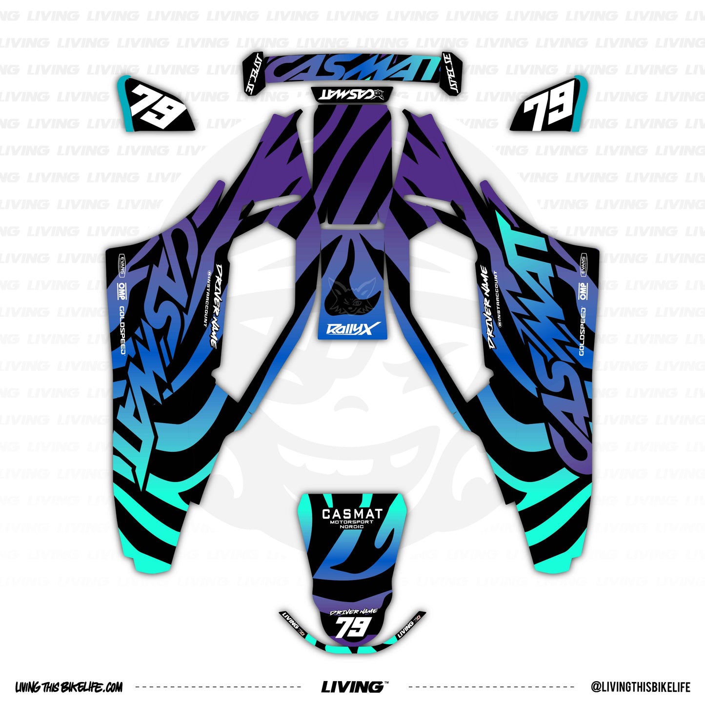 Kit graphique Casmat « Psycho Zebra »