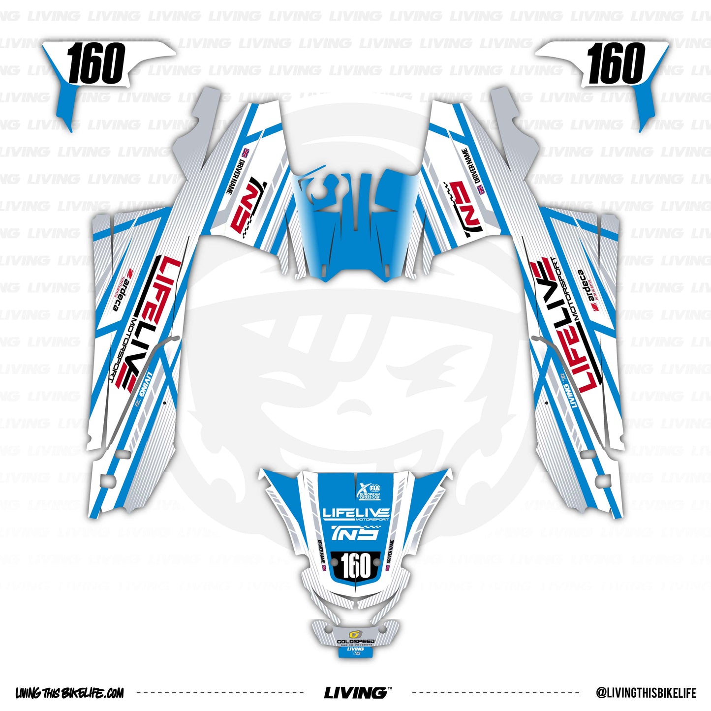 LifeLive TN5 Graphics Kit "Murdock Blue"