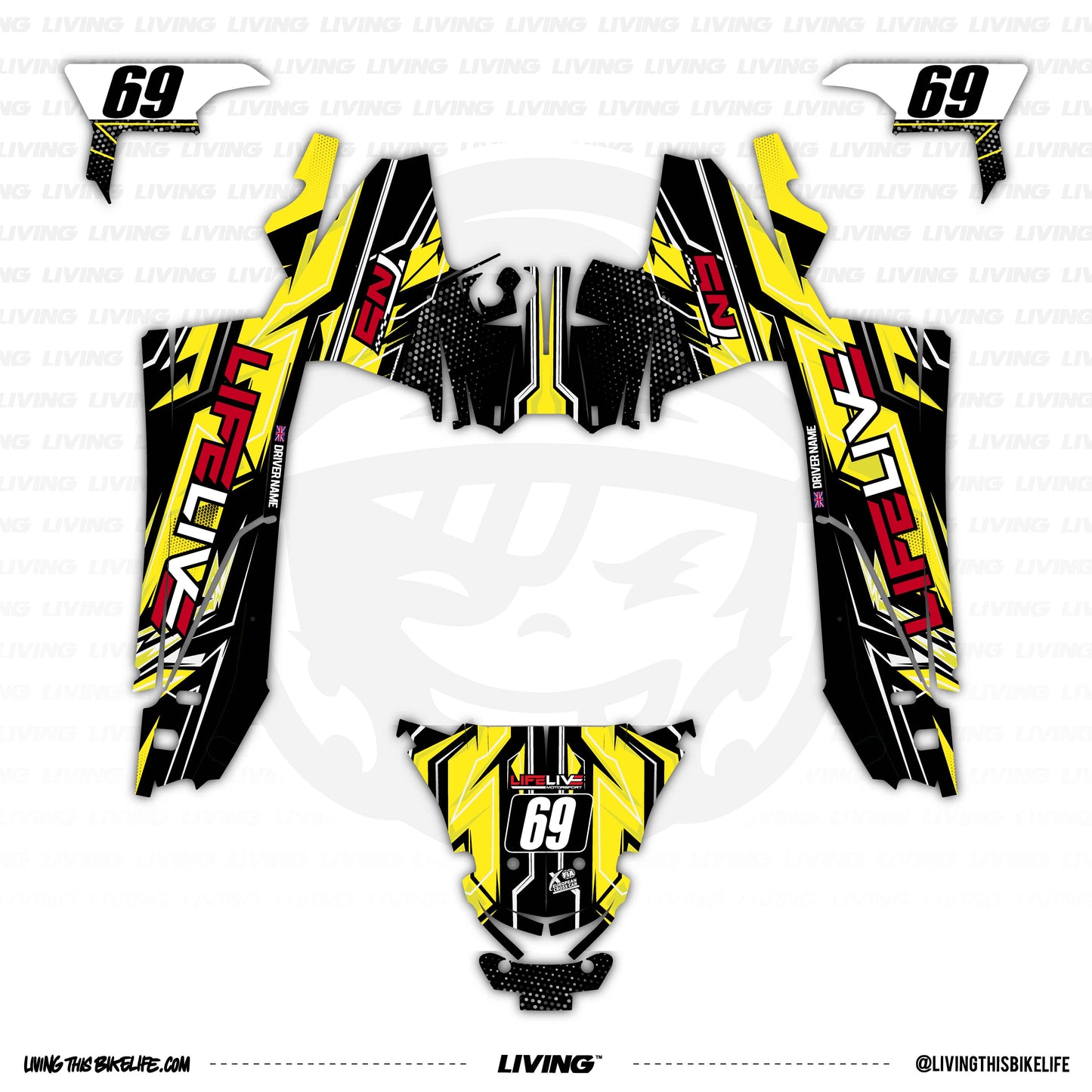 LifeLive TN5 Graphics Kit "X-Wing Yellow"