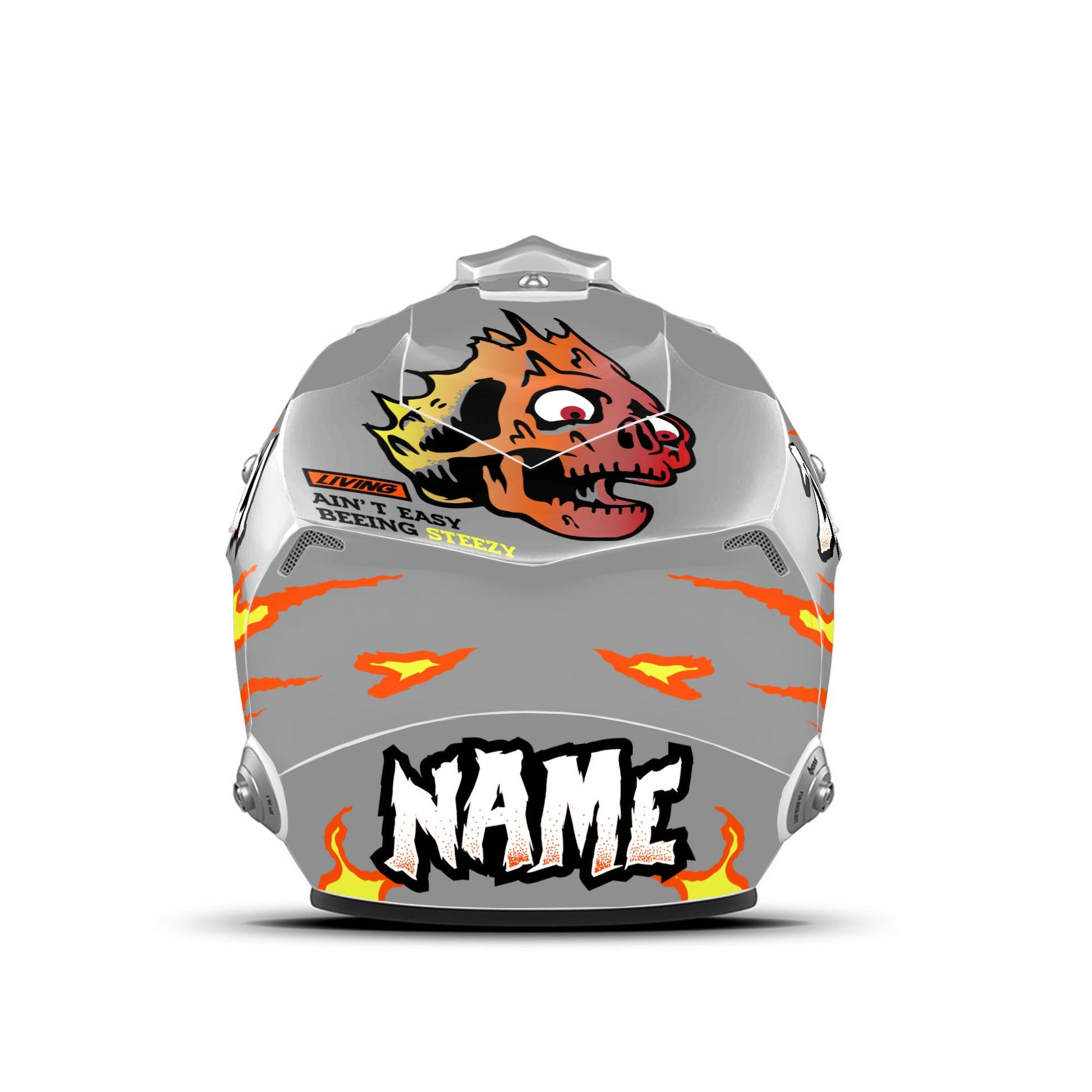 custom motorcycle helmet graphics Brave Helmet Graphics Kit "Firestorm Orange" – LIVING MOTOR CO
