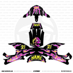 Brave Helmet Graphics Kit "Firestorm Pink"