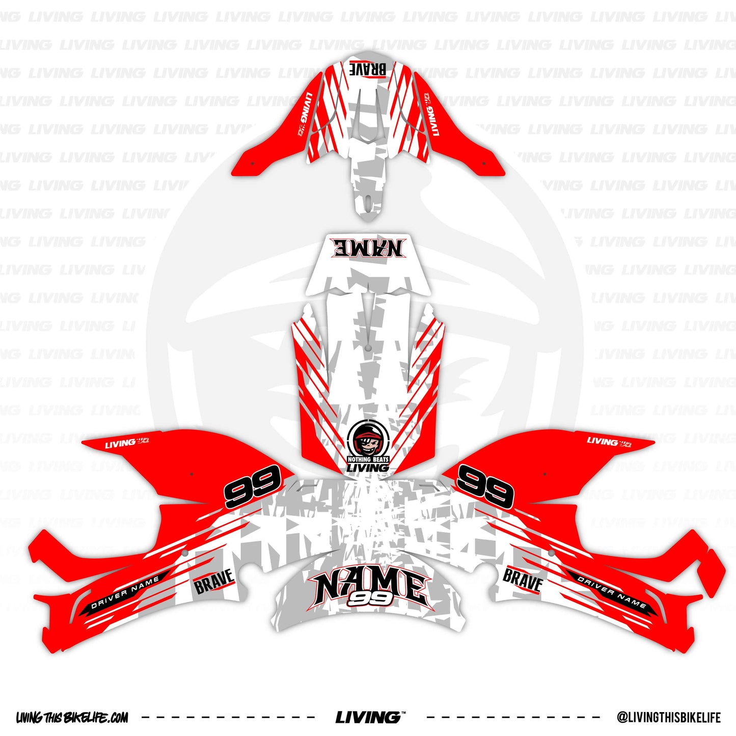 Kit graphique pour casque Brave « Split Box »