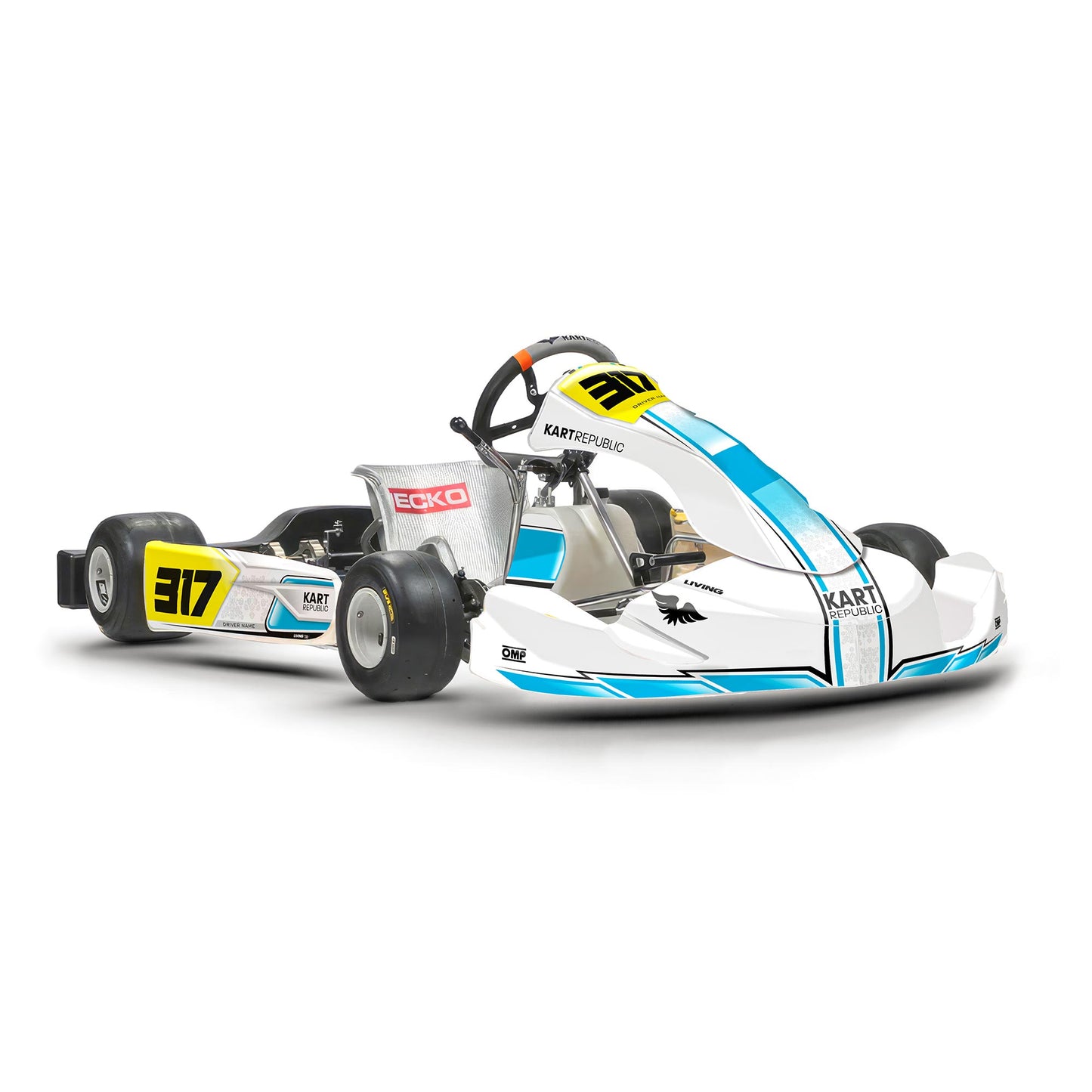 Kart Republic Graphics Kit "Blue Stripe"