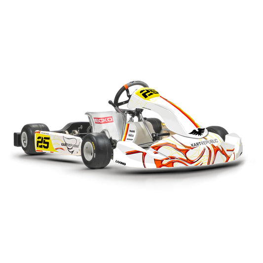 Kart Republic Graphics Kit "White Flame"