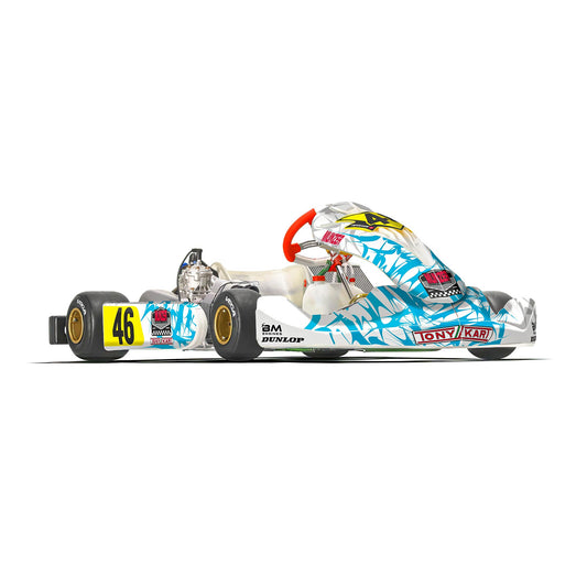 Tony Kart Kart Graphics Kit "Hardcore Blue"