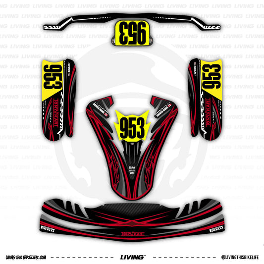 Tony Kart Kart Graphics Kit "Starship"