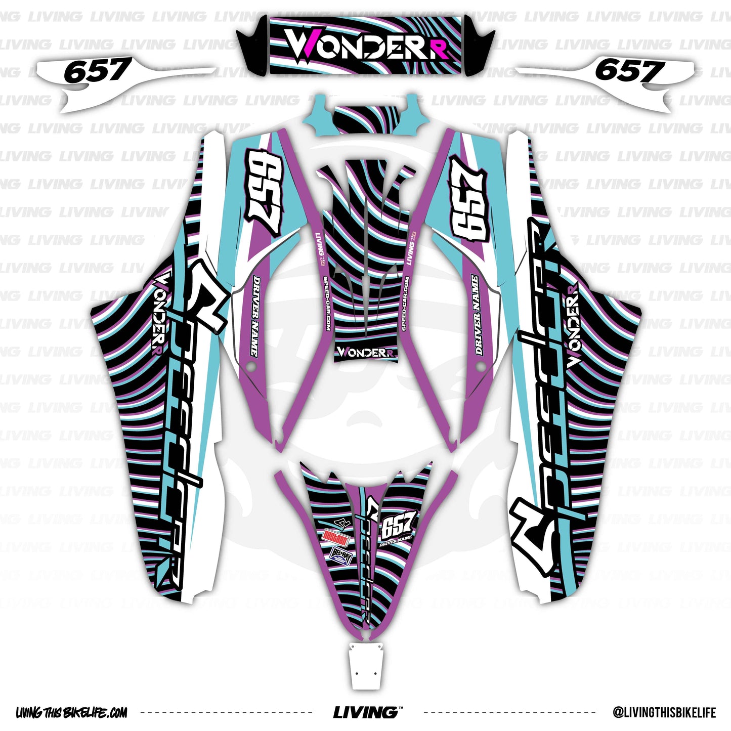 Kit graphique Speedcar Wonder-R « CurveBall »