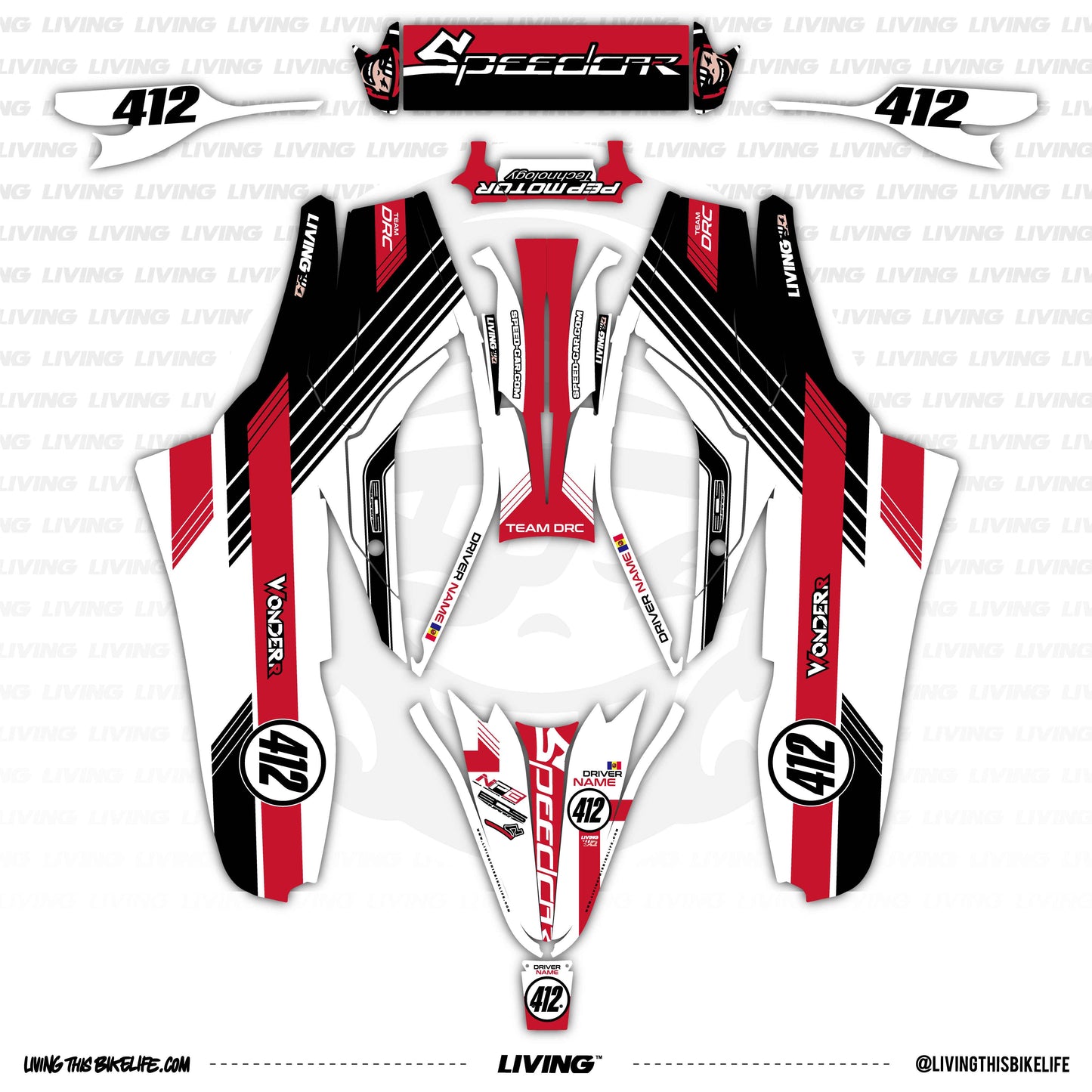 Kit graphique Speedcar Wonder-R « Lime »