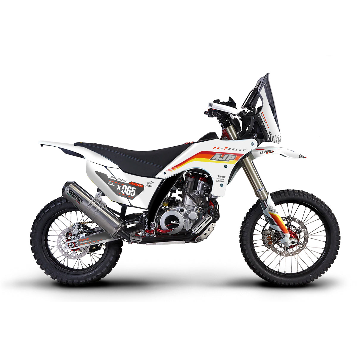 AJP PR7 Graphics Kit "Dark Side White"