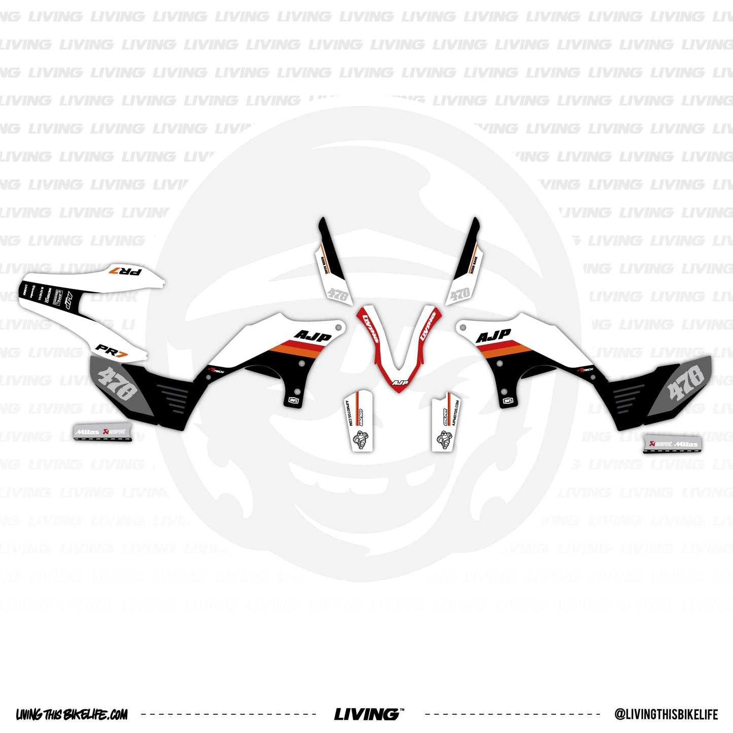 Kit graphique AJP PR7 « Océanique »