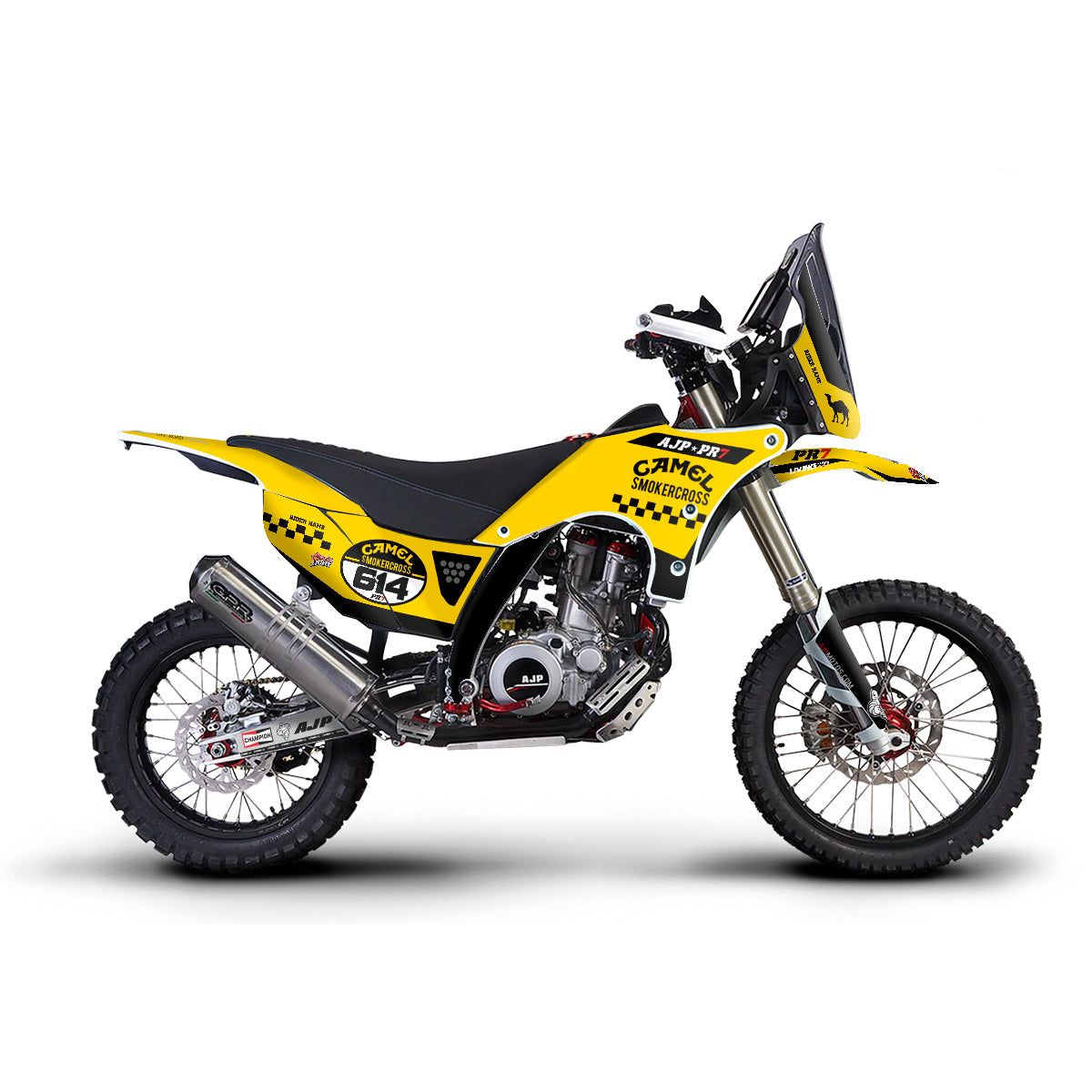 AJP PR7 Graphics Kit "Smokercross Yellow"