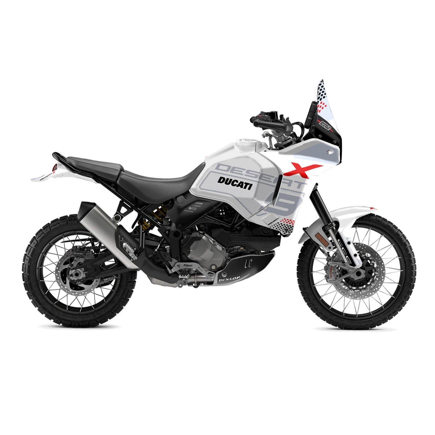 Ducati Desert X Graphics Kit "Snow"