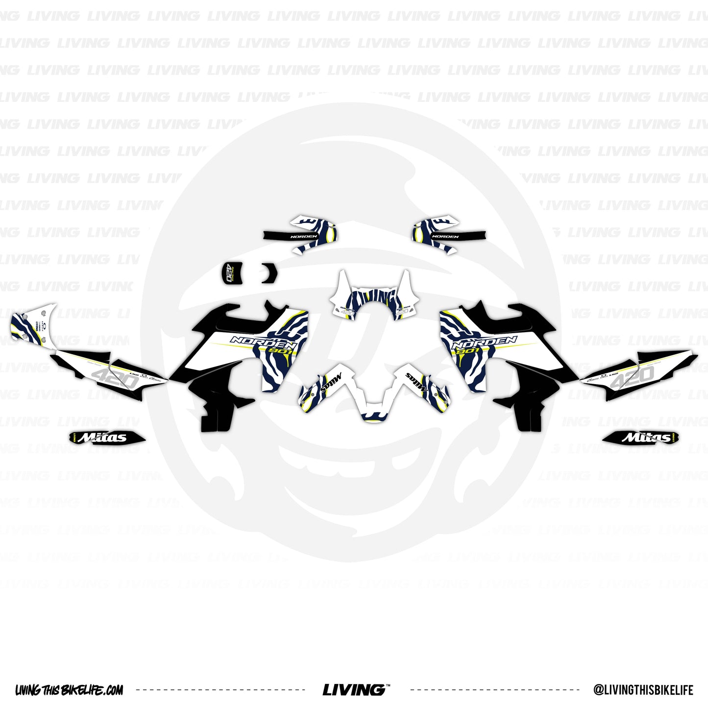 Kit graphique Husqvarna Norden 901 "Zèbre"