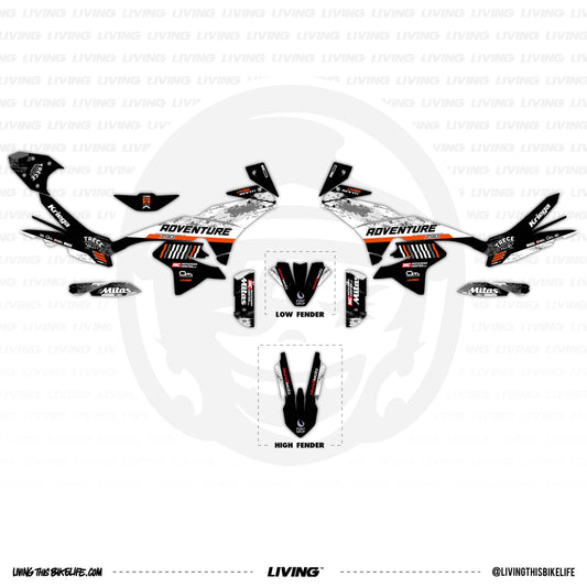 KTM Adventure 790/890 Graphics Kit "Erzberg Replica"