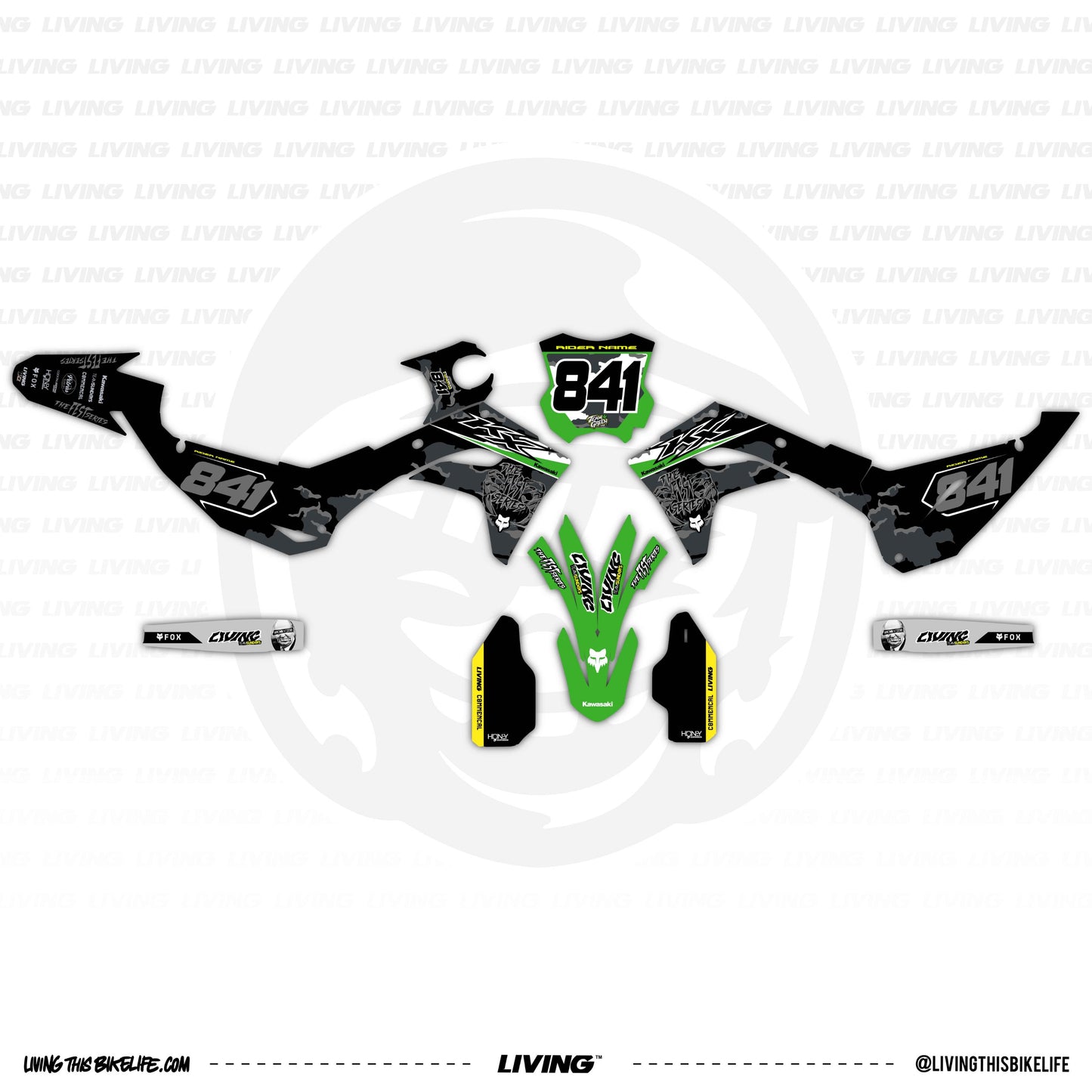 Kit graphique Kawasaki « Série Fest »