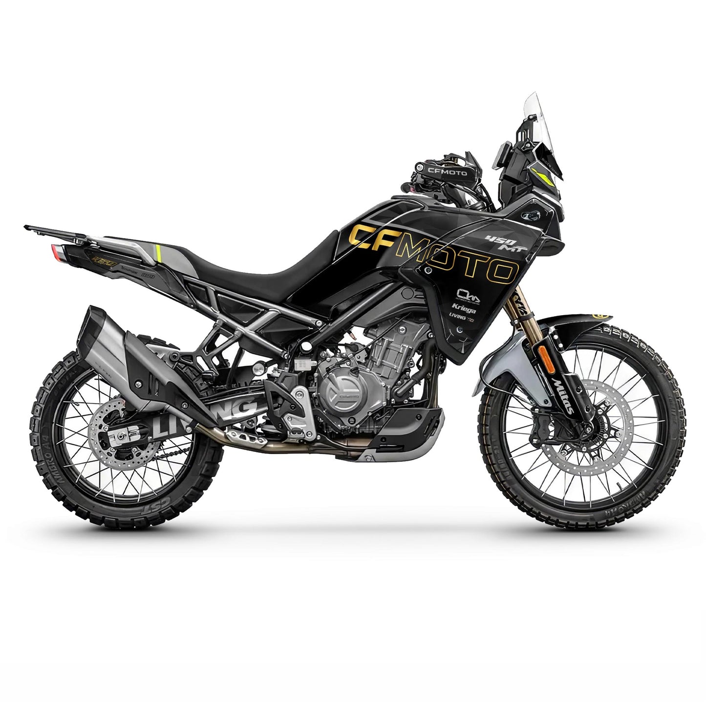 Kit graphique CFMOTO 450MT « Noir et or »