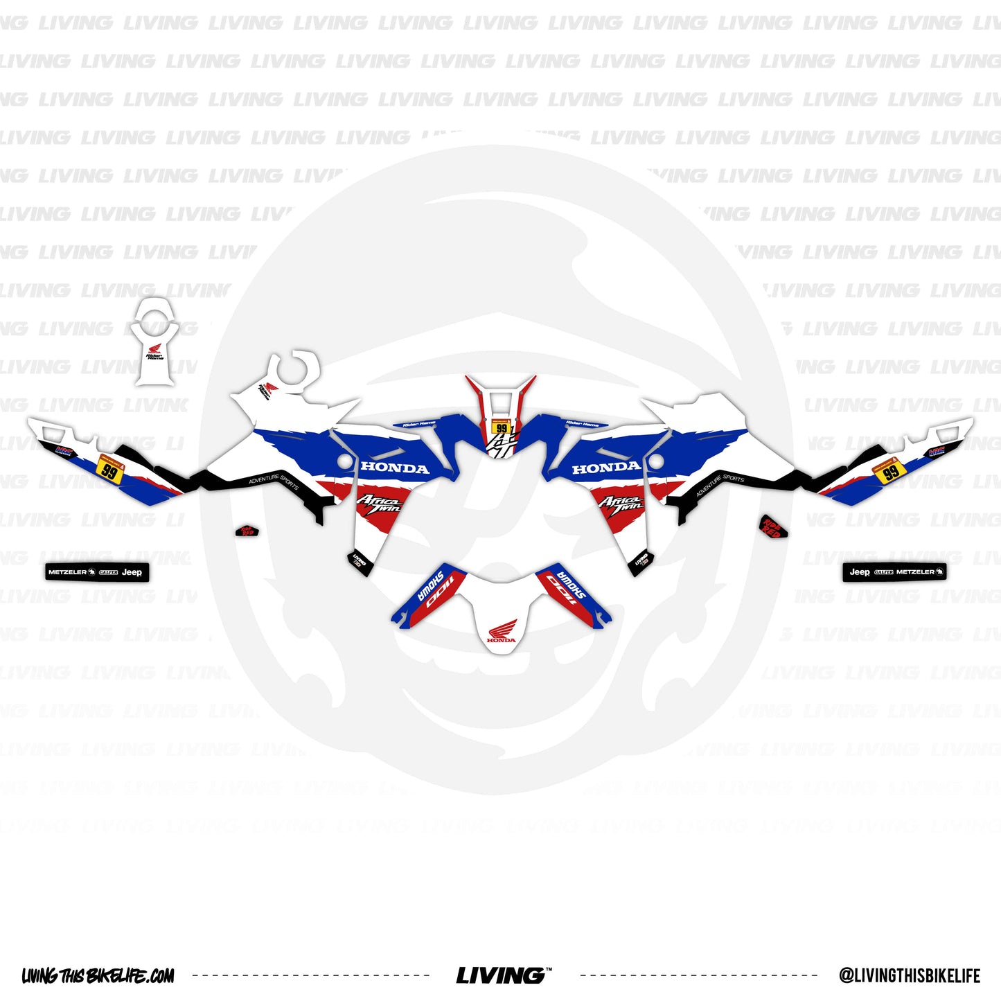 Kit graphique Africa Twin « Réplique des années 90 »