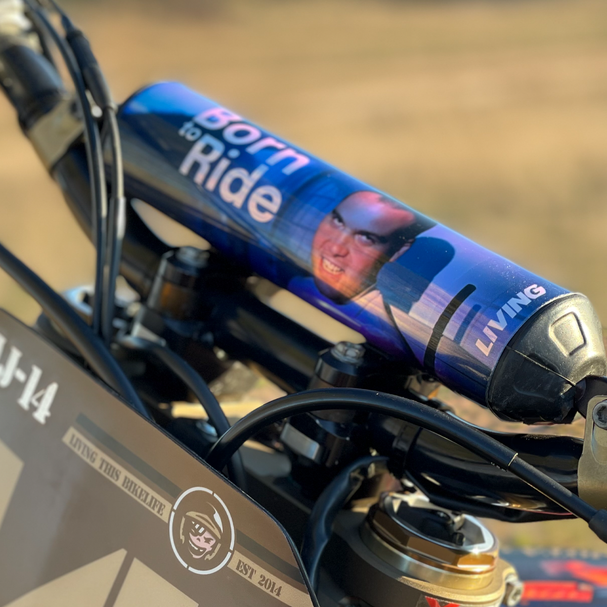 Protection de guidon « Born To Ride »