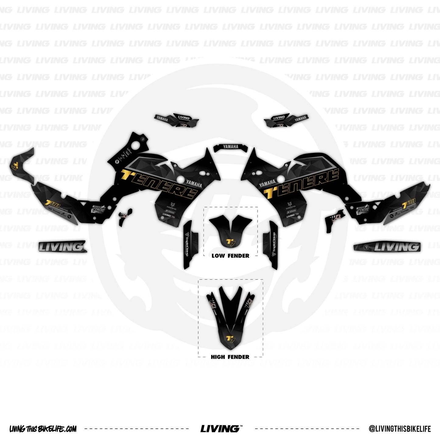 Yamaha Tenere 700 Graphics Kit "Black & Gold Limited Edition"